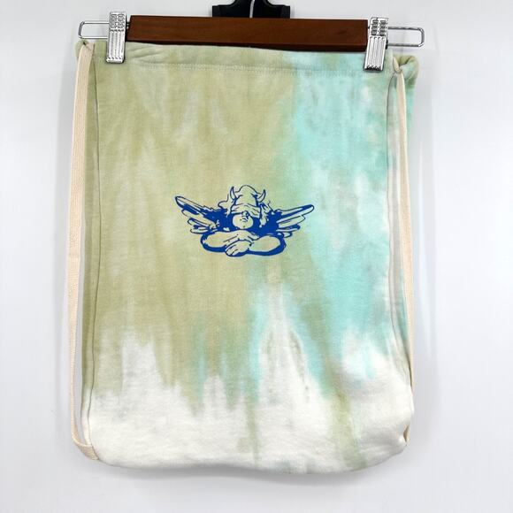 Boy's Lie Drawstring Backpack Bag Soft Cupid Green Turquoise White NWT - Picture 3 of 9